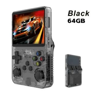 R36S Retro Handheld Video Game Console-Black Toymainland